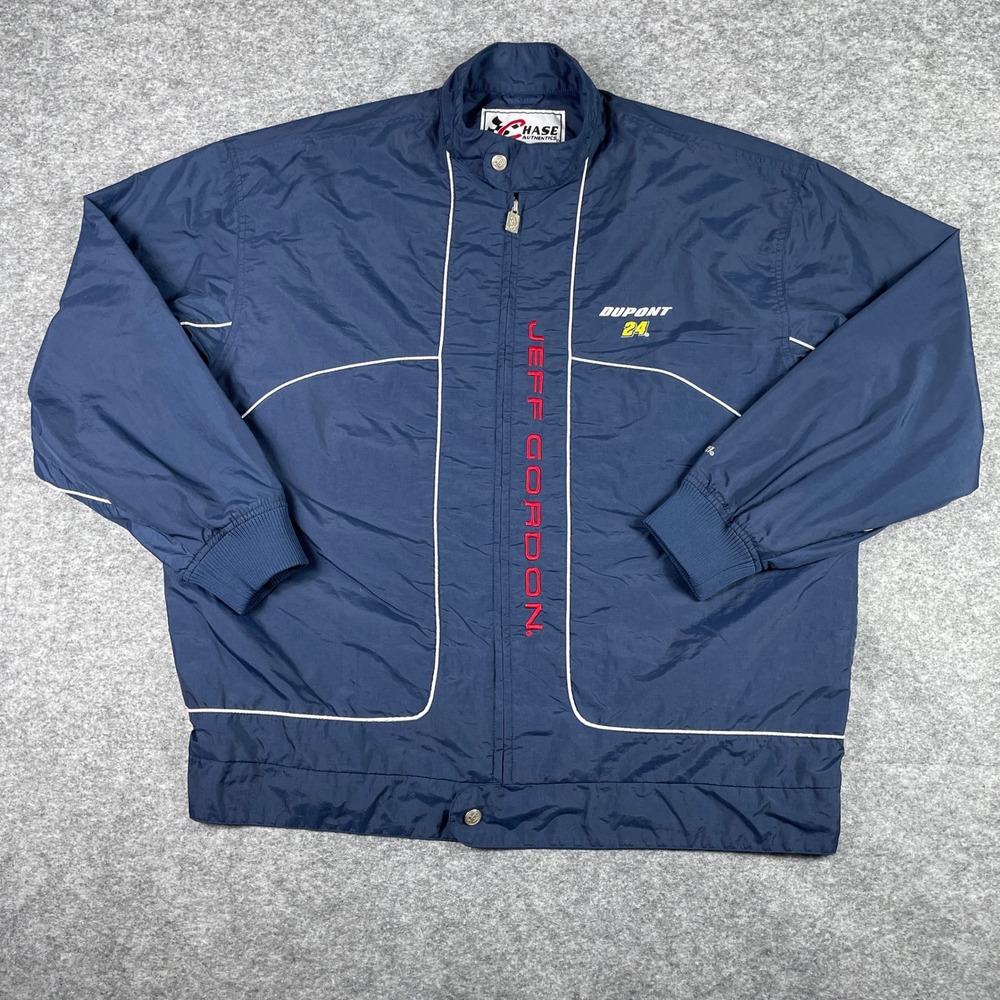 VTG Jeff Gordon Jacket Mens 2XL Navy DuPont 24 Racing Chase Authentic NASCAR